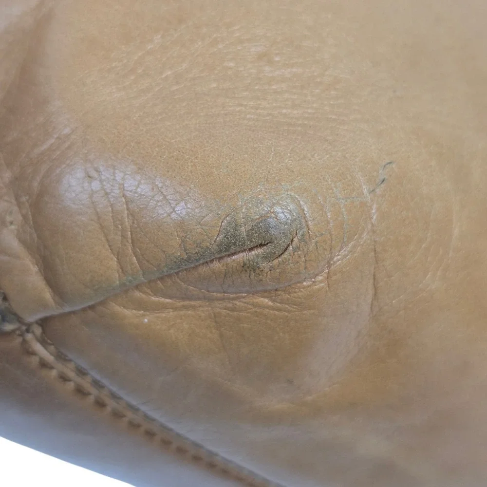 HOBO Cecily Caramel Brown Leather Tote Satchel Shoulder Bag‎ Double Handles READ